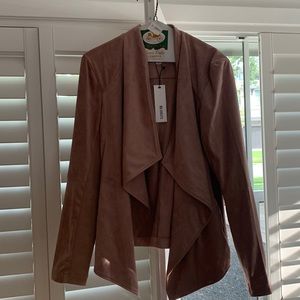 BB Dakota Rose Taupe Faux Suede Jacket Size M